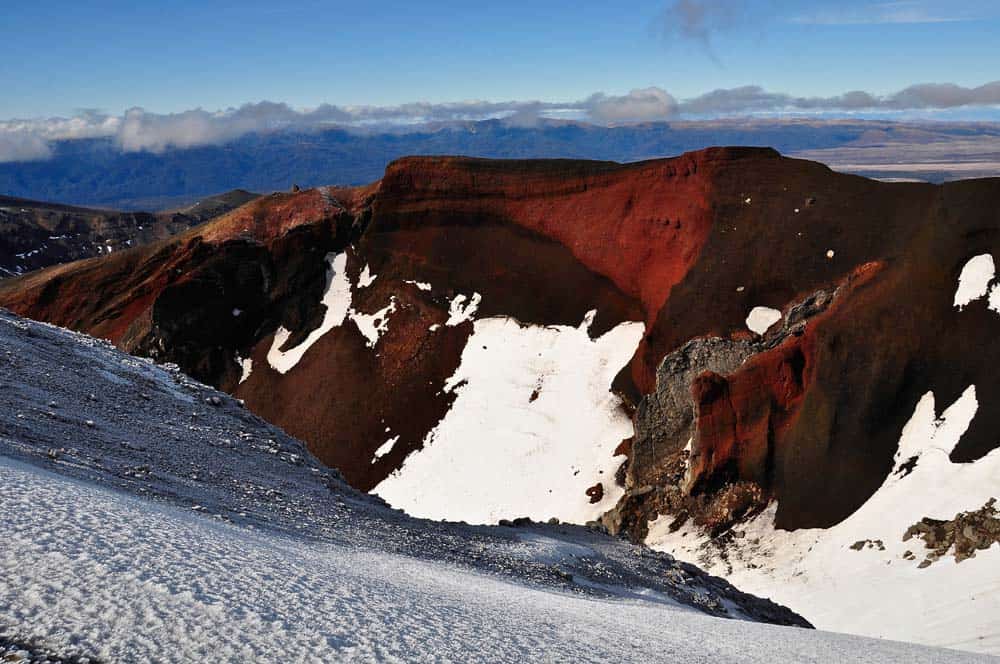 Cráter Rojo, Parque Nacional de Tongariro, Nueva Zelanda | Tongariro Alpine Crossing en invierno