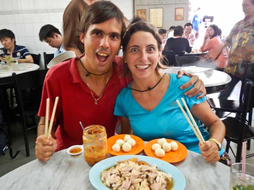 Pollo e riso allo stile malese nella città di Malacca | Viaggio in Malesia