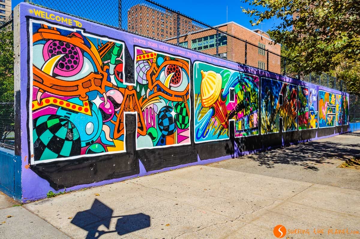 Graffiti de Harlem, East Harlem, Manhattan, Nueva York, Estados Unidos