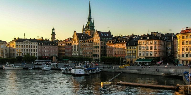 Luces al atardecer en Estocolmo, Suecia