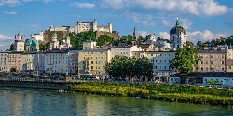 Panorama del centro histórico, Salzburgo, Austria
