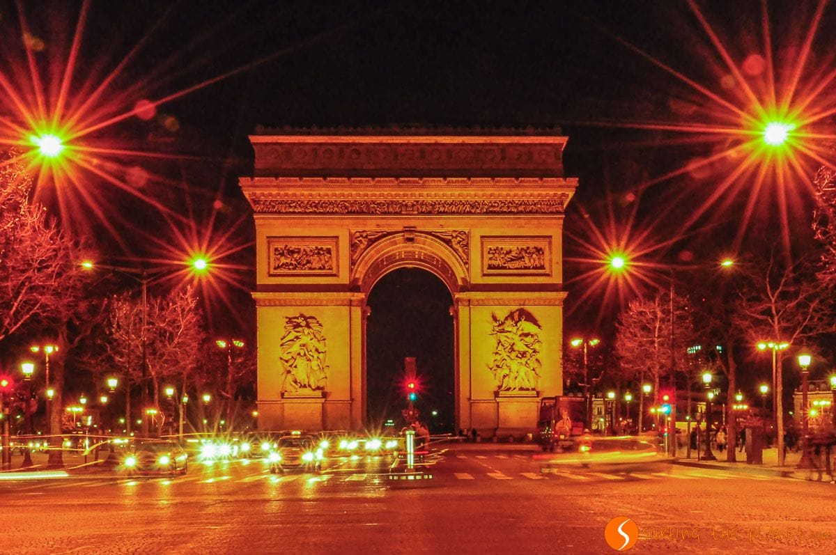 Luces nocturnas, Arco de Triunfo, París | Que ver en París
