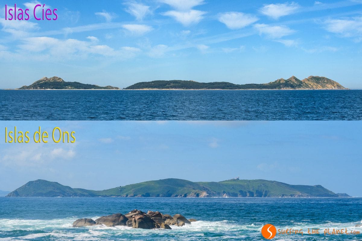 Vistas panorámicas de la Isla de Ons y Islas Cíes, Galicia | Viajar a las Islas Cíes y la Isla de Ons